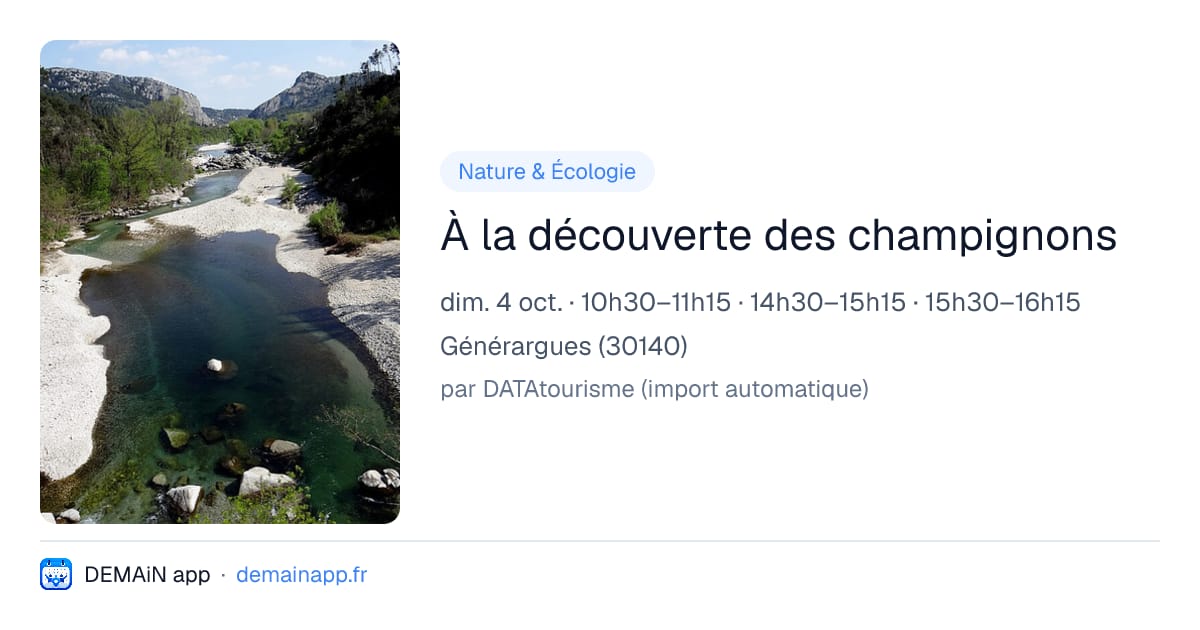 À la découverte des champignons — Générargues