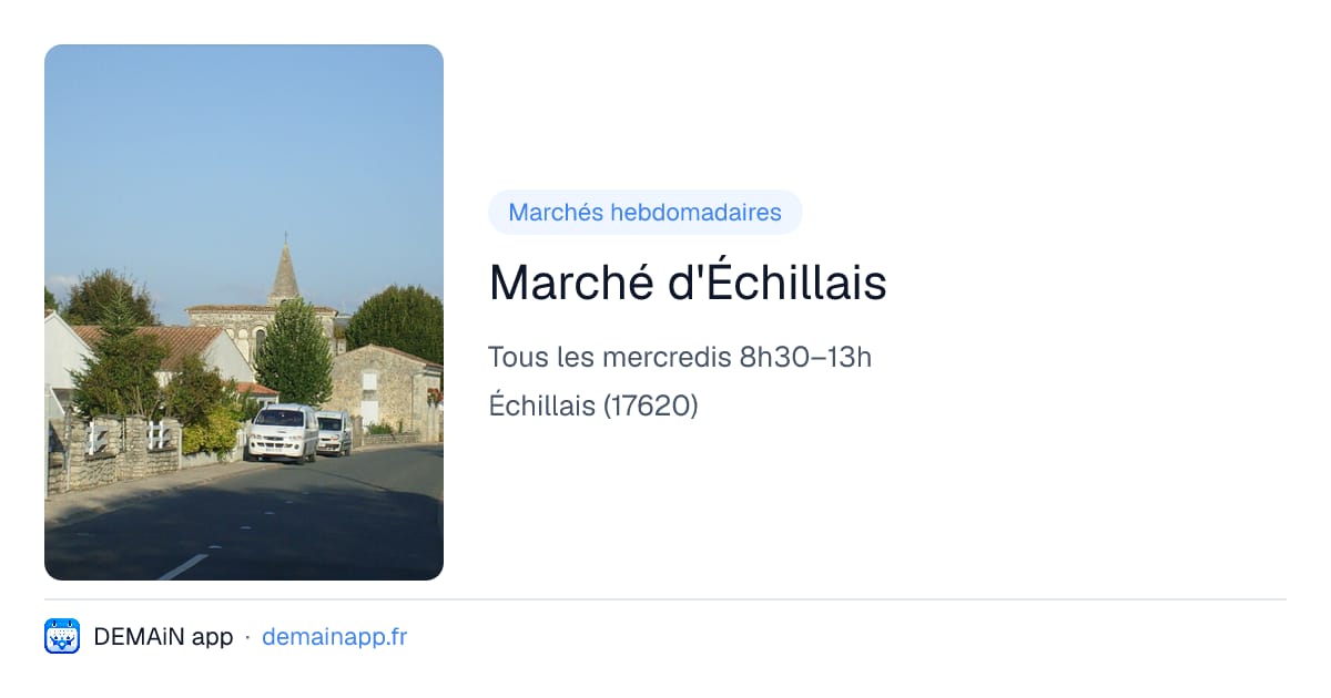 Marché d'Échillais — Échillais