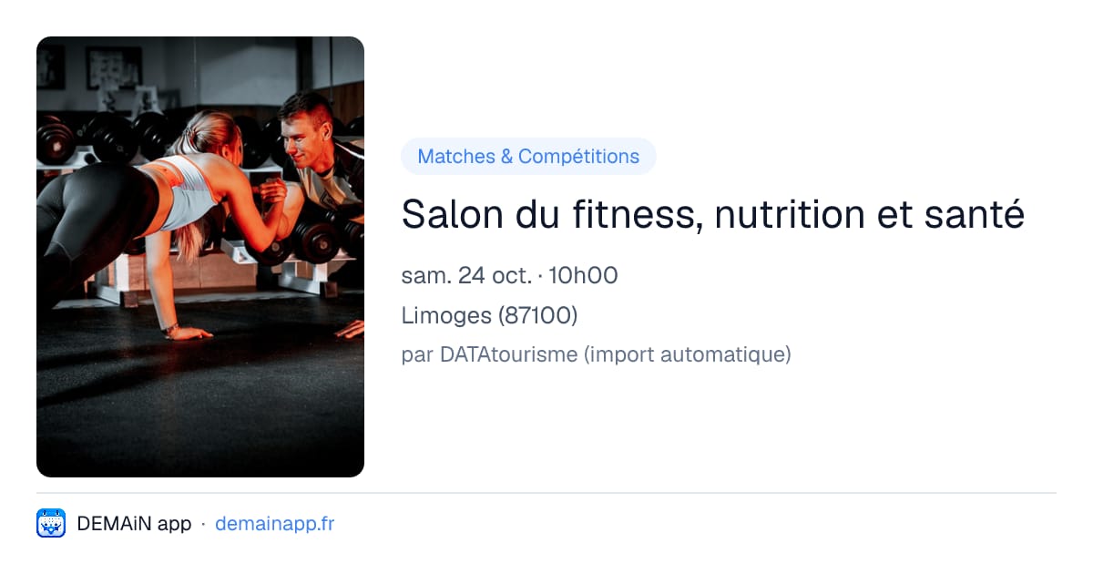 Salon du fitness, nutrition et santé — Limoges