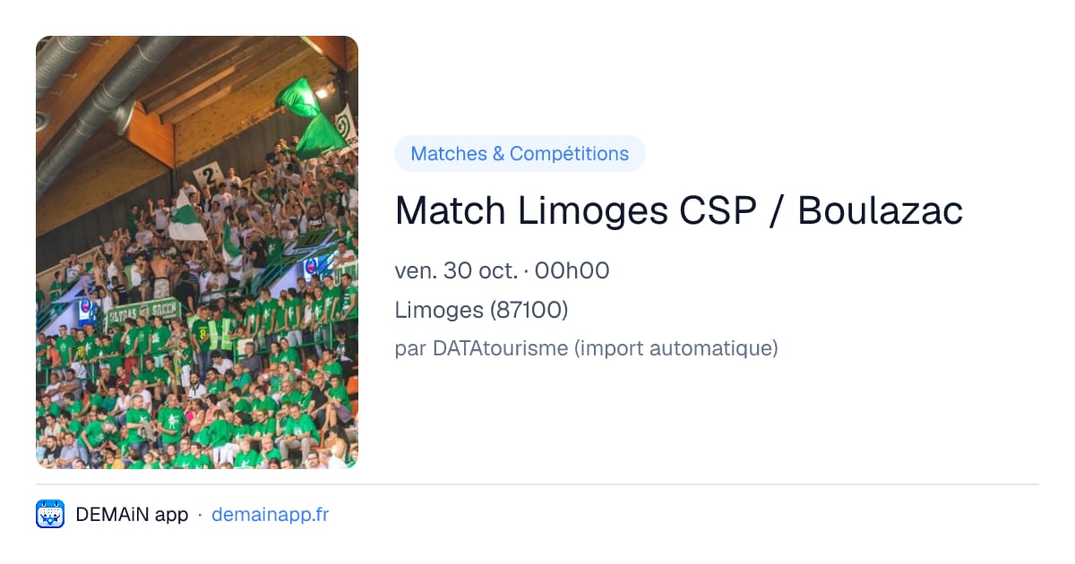 Match Limoges CSP / Boulazac — Limoges
