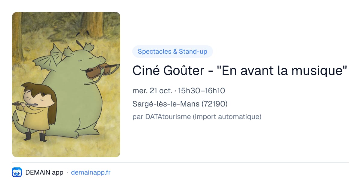 Ciné Goûter - "En avant la musique" — Sargé-lès-le-Mans