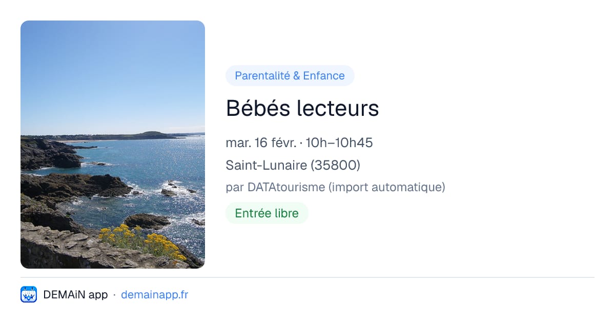Bébés lecteurs — Saint-Lunaire