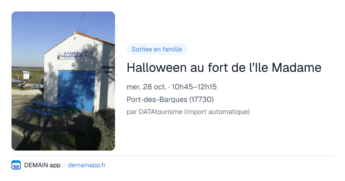 Halloween au fort de l'Ile Madame — Port-des-Barques
