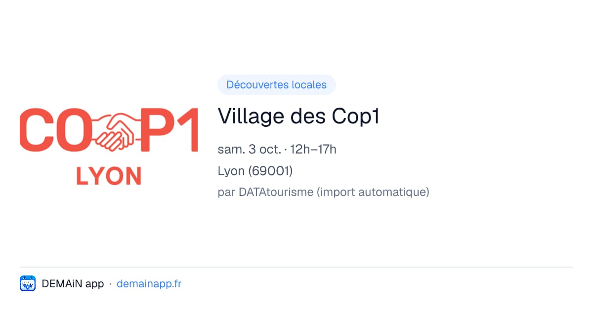 Village des Cop1 — Lyon