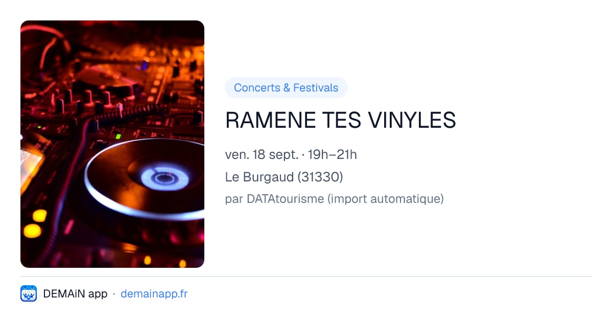 RAMENE TES VINYLES — Le Burgaud