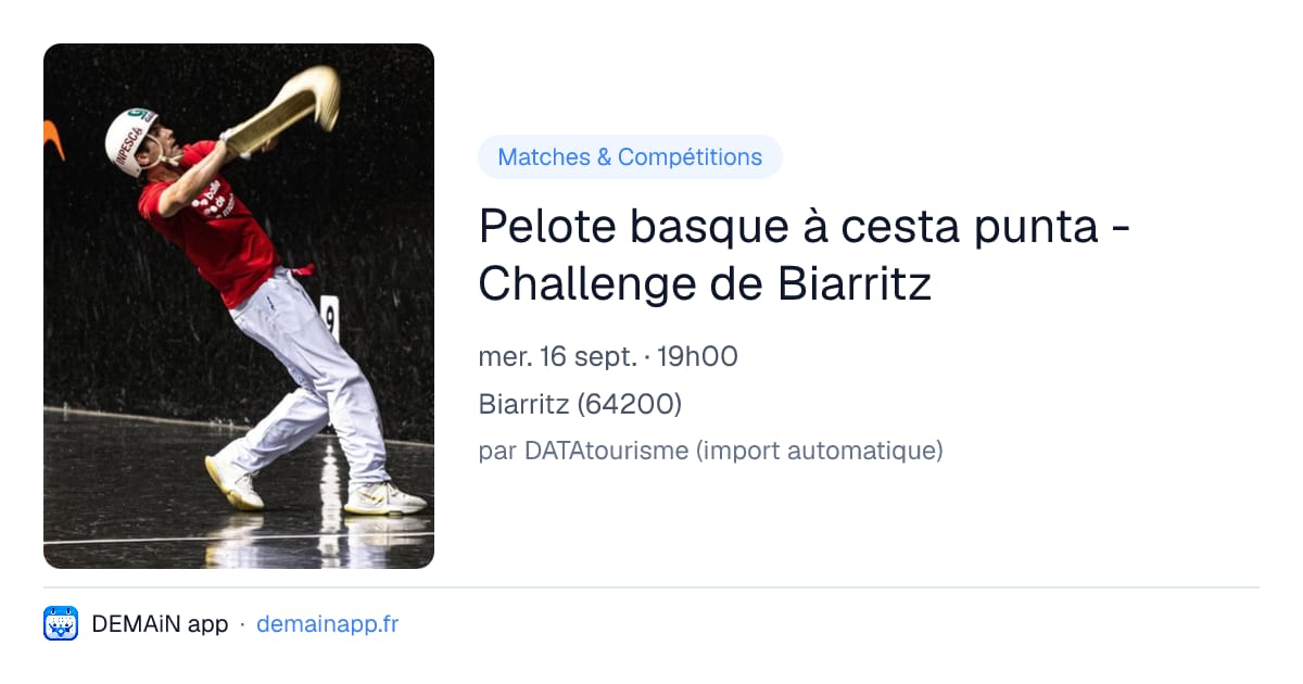 Pelote basque à cesta punta - Challenge de Biarritz — Biarritz