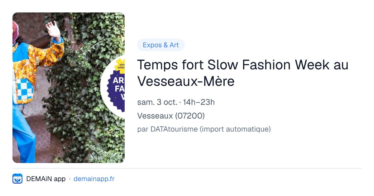 Temps fort Slow Fashion Week au Vesseaux-Mère — Vesseaux