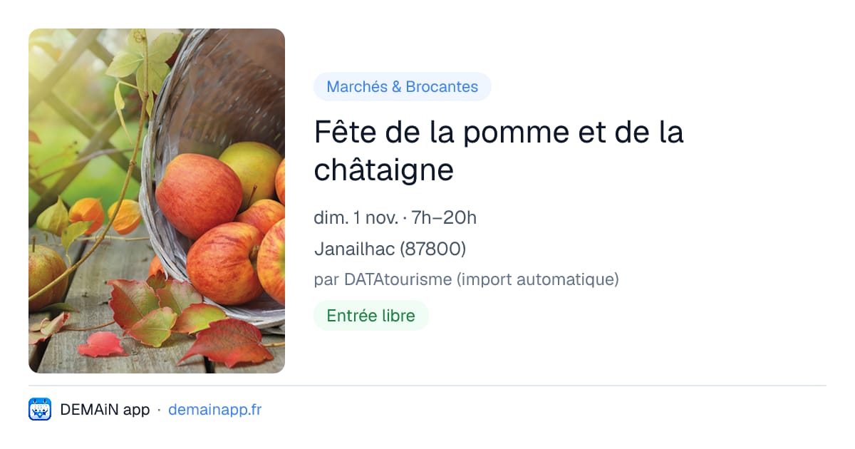 Fête de la pomme et de la châtaigne — Janailhac