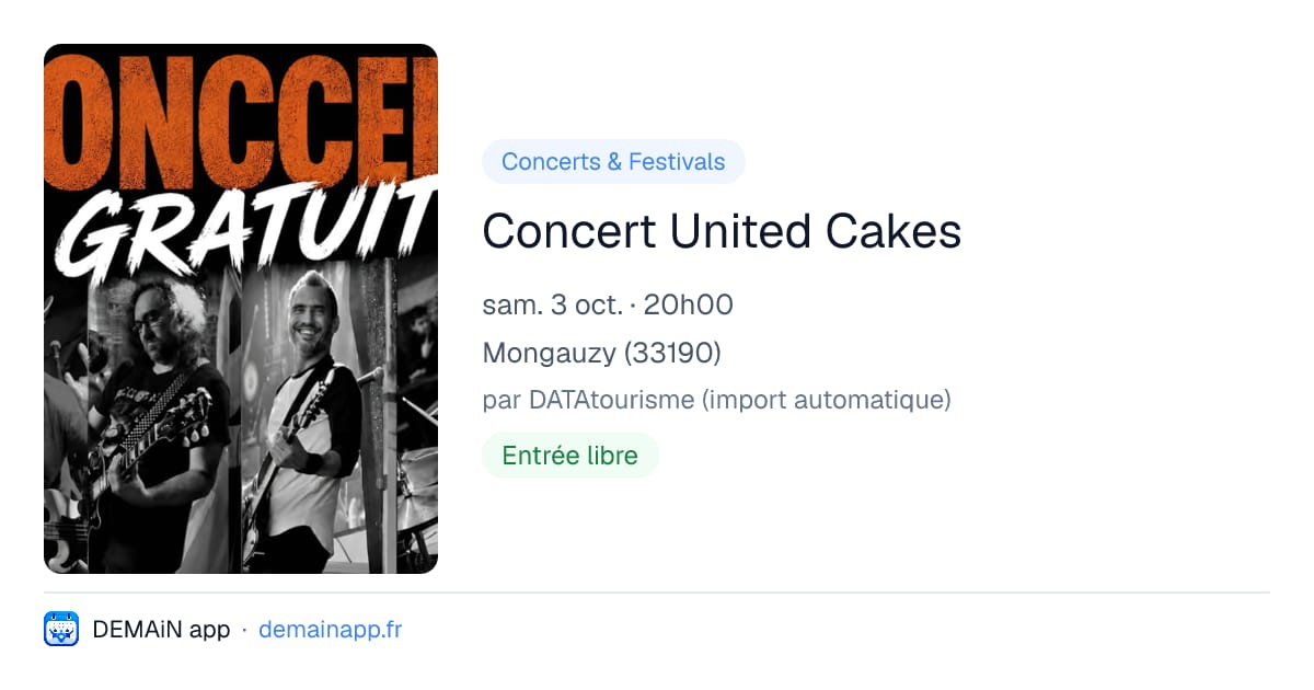 Concert United Cakes — Mongauzy