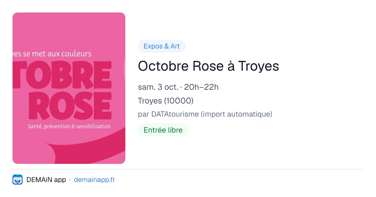 Octobre Rose à Troyes — Troyes