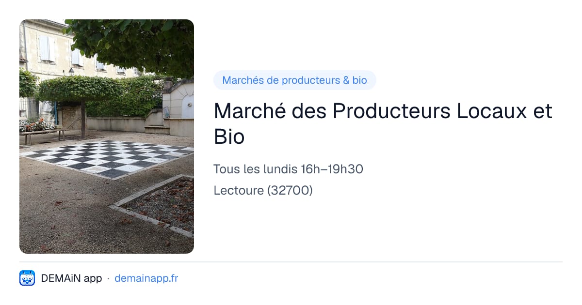 Marché des Producteurs Locaux et Bio — Lectoure