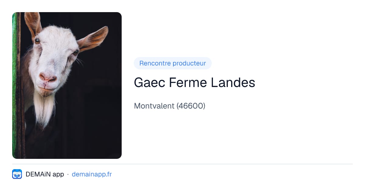 Gaec Ferme Landes — Montvalent