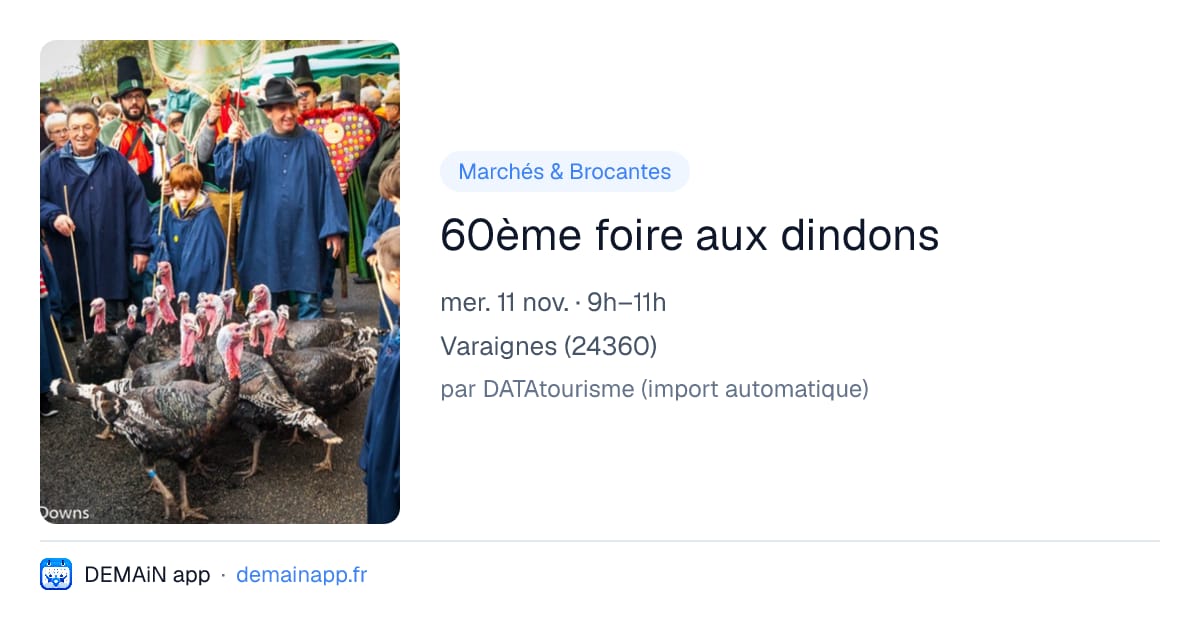 60ème foire aux dindons — Varaignes