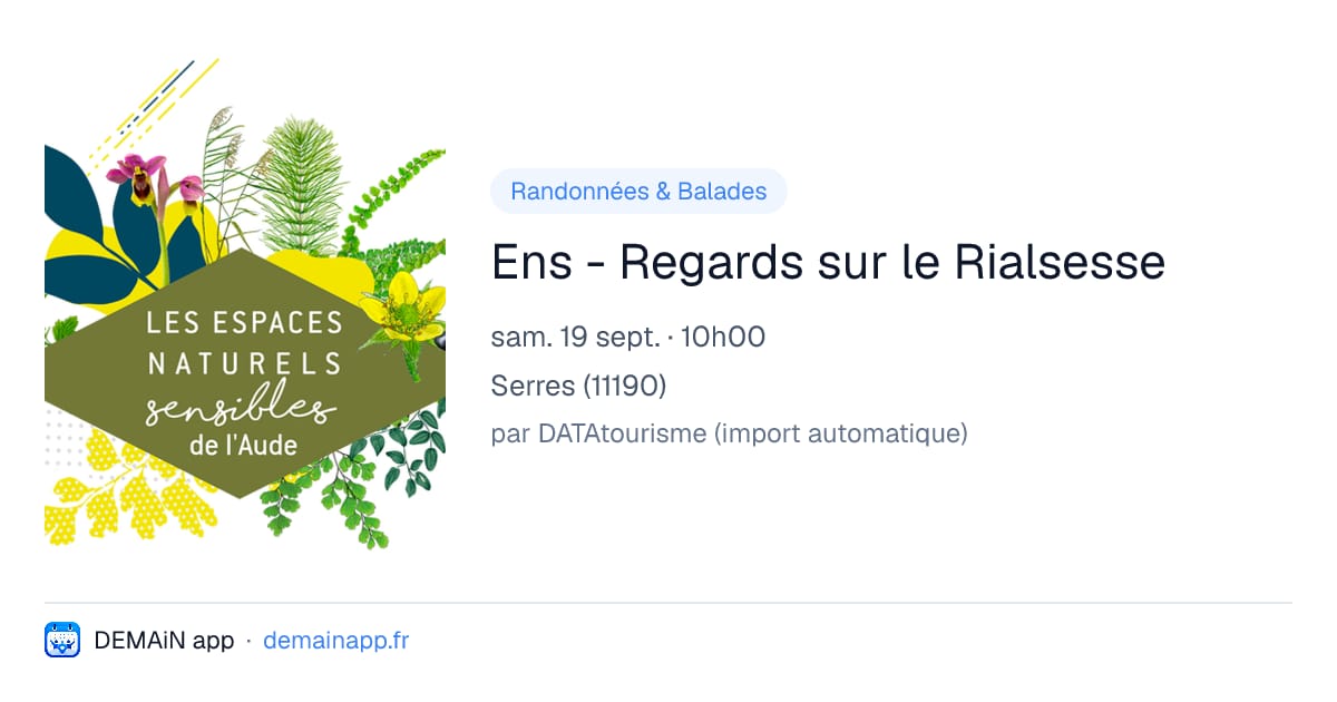 Ens - Regards sur le Rialsesse — Serres