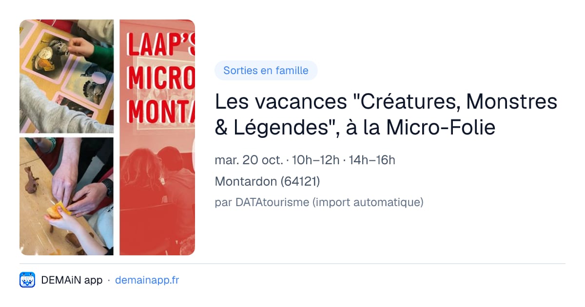 Les vacances "Créatures, Monstres & Légendes", à la Micro-Folie — Montardon