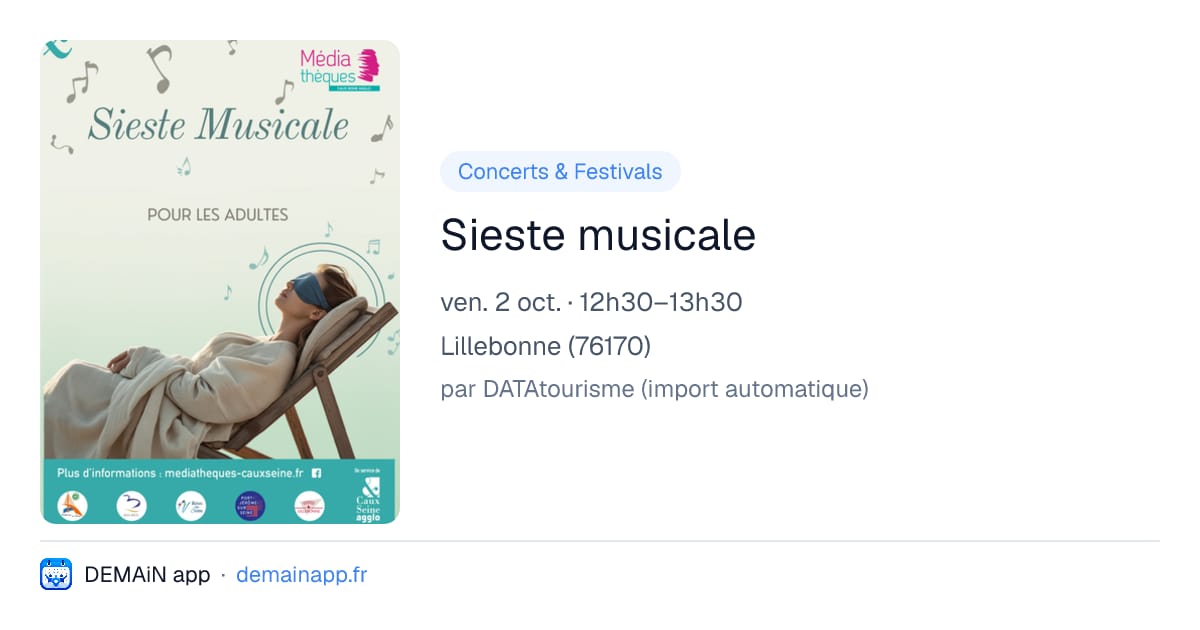 Sieste musicale — Lillebonne