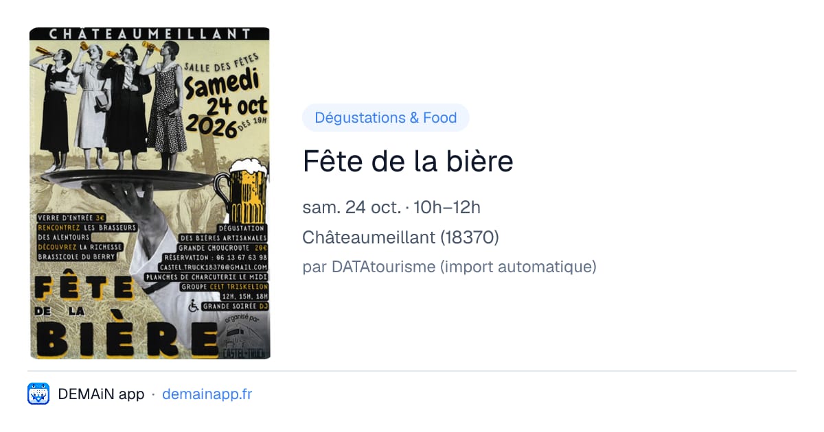 Fête de la bière — Châteaumeillant