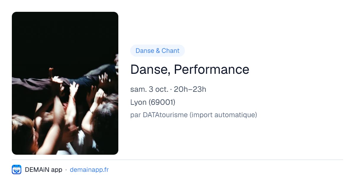 Danse, Performance — Lyon