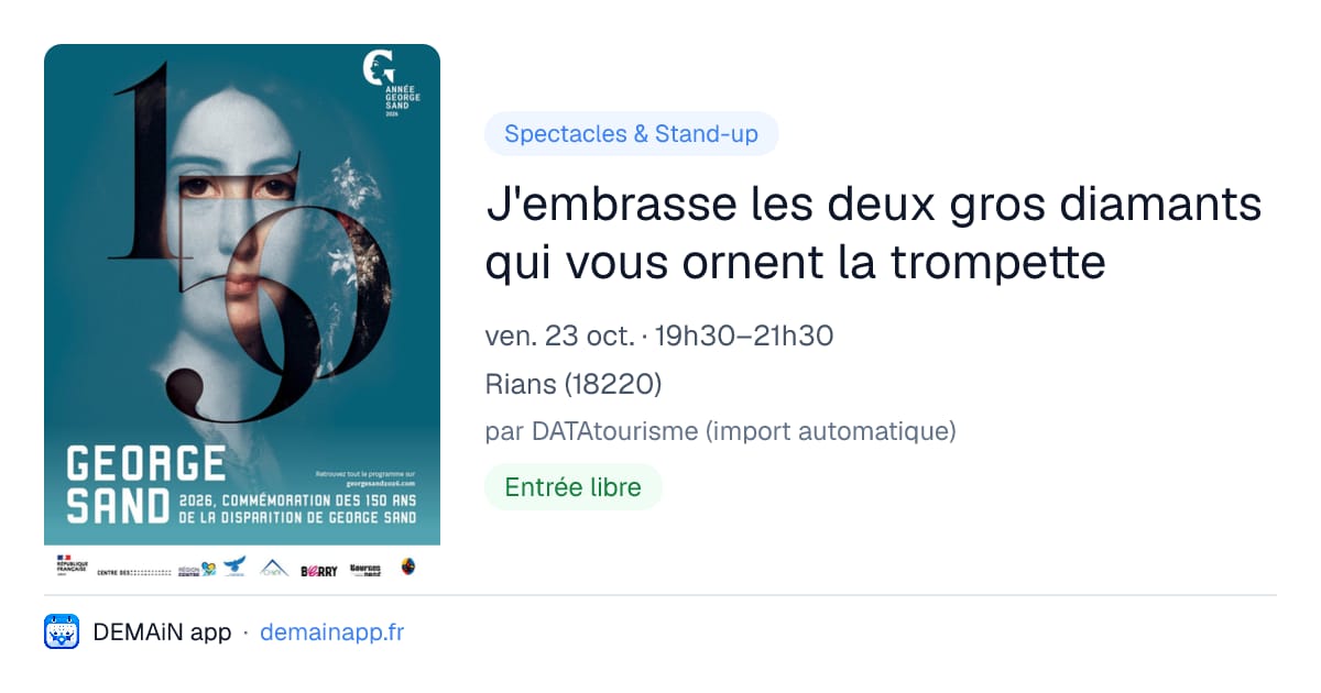 J'embrasse les deux gros diamants qui vous ornent la trompette — Rians