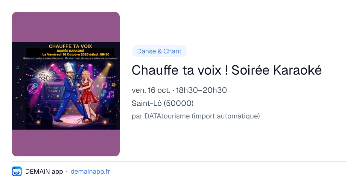 Chauffe ta voix ! Soirée Karaoké — Saint-Lô