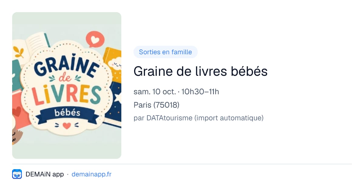 Graine de livres bébés — Paris