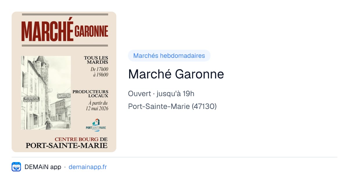 Marché Garonne — Port-Sainte-Marie