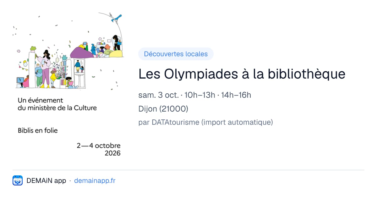 Les Olympiades à la bibliothèque — Dijon