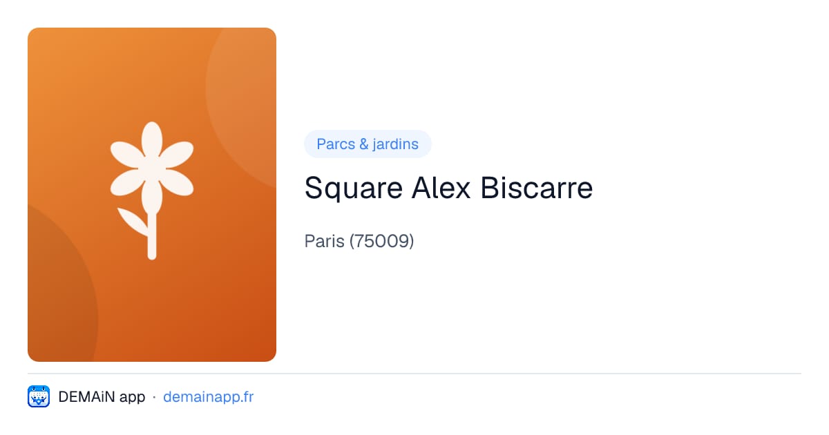 Square Alex Biscarre — Paris