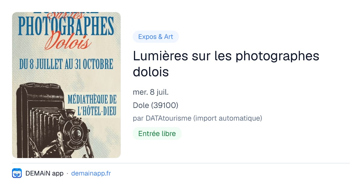 Lumières sur les photographes dolois — Dole