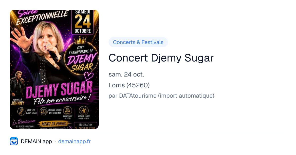 Concert Djemy Sugar — Lorris