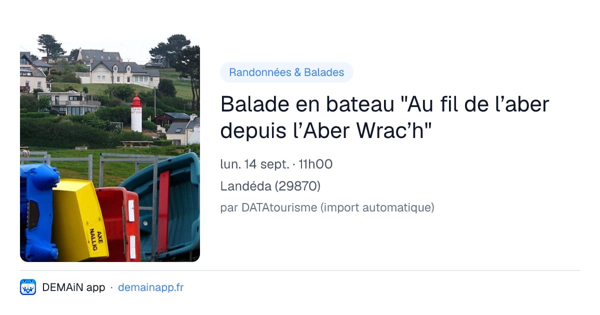 Balade en bateau "Au fil de l’aber depuis l’Aber Wrac’h" — Landéda