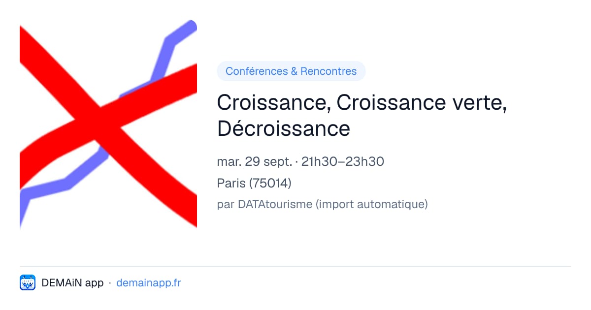 Croissance, Croissance verte, Décroissance — Paris