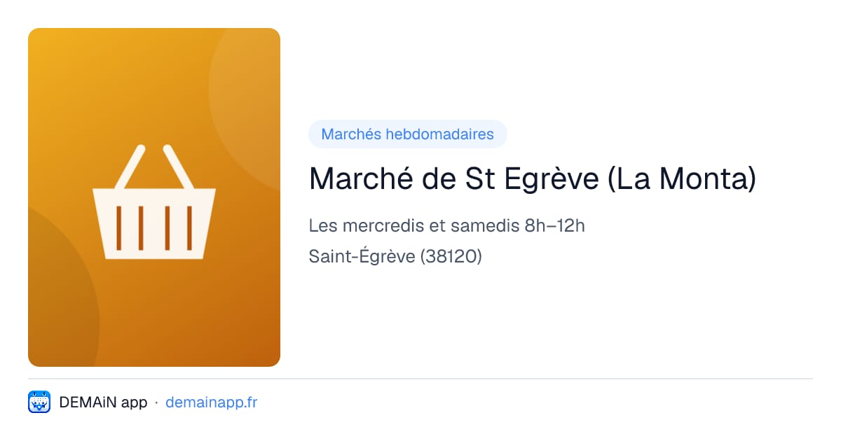 Marché de St Egrève (La Monta) — Saint-Égrève