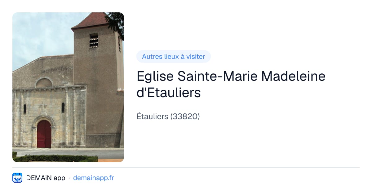 Eglise Sainte-Marie Madeleine d'Etauliers — Étauliers