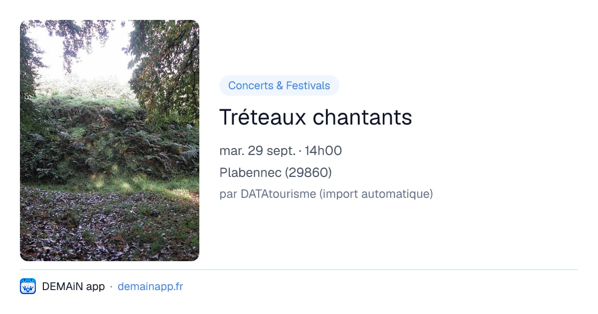 Tréteaux chantants — Plabennec