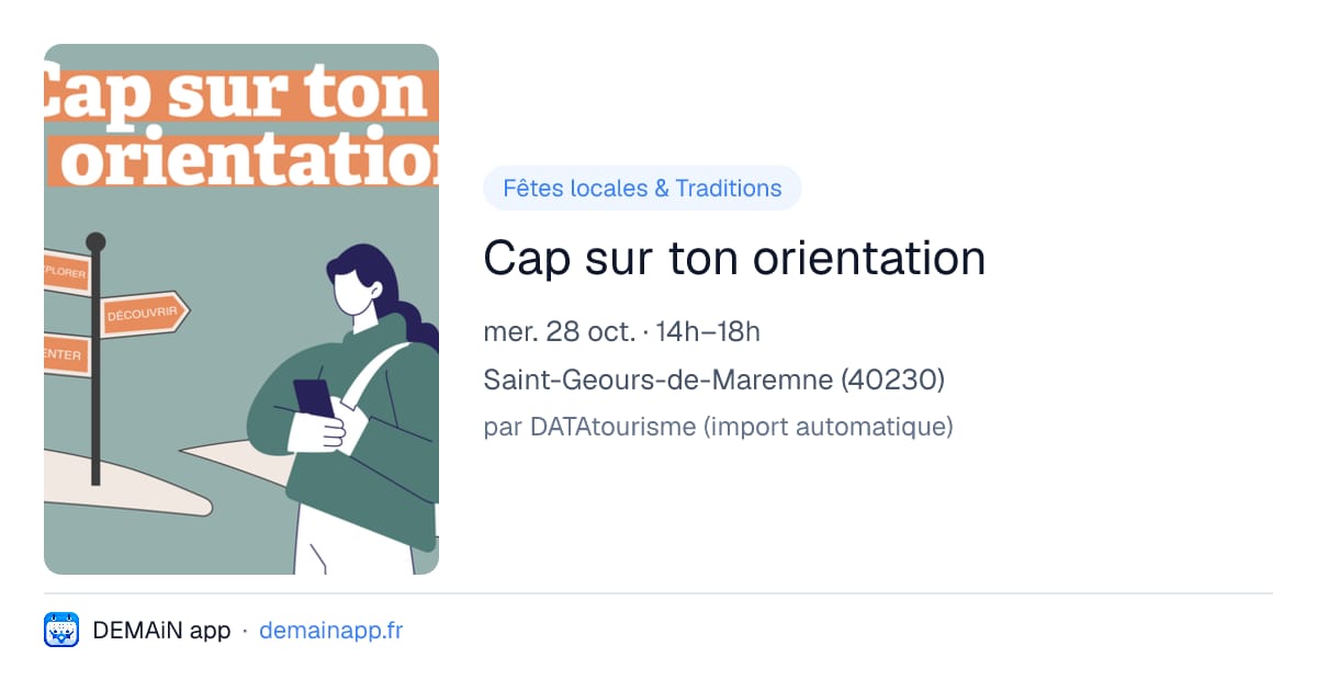 Cap sur ton orientation — Saint-Geours-de-Maremne
