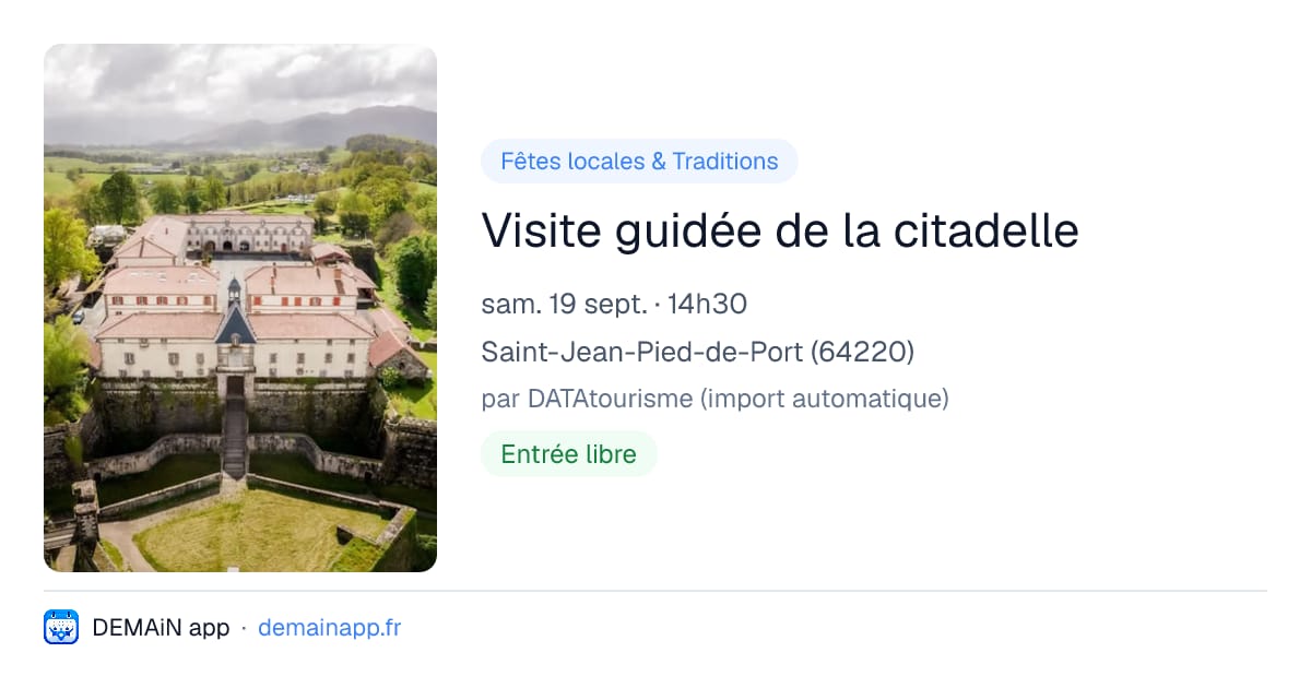 Visite guidée de la citadelle — Saint-Jean-Pied-de-Port