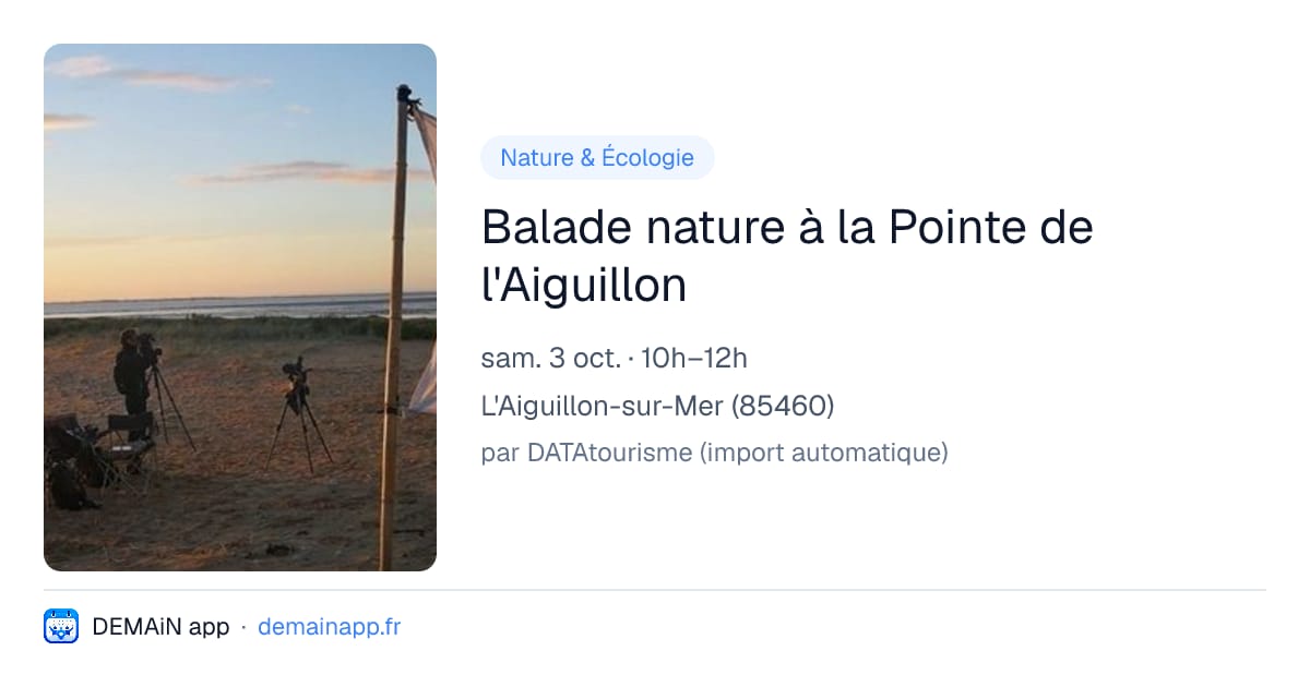 Balade nature à la Pointe de l'Aiguillon — L'Aiguillon-sur-Mer