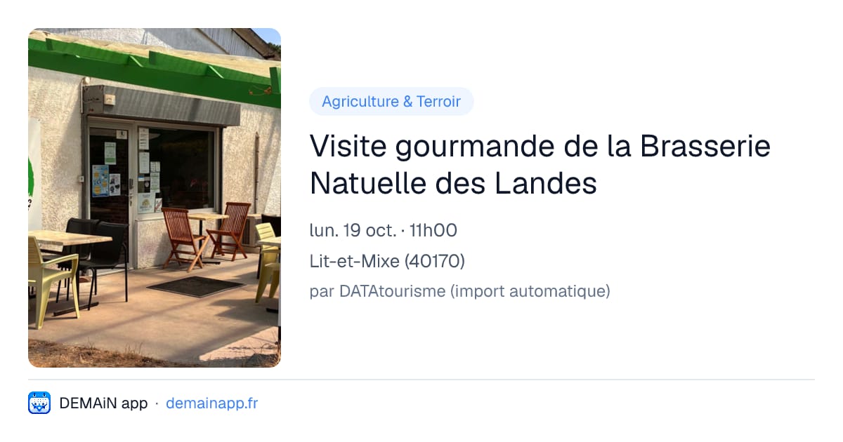 Visite gourmande de la Brasserie Natuelle des Landes — Lit-et-Mixe