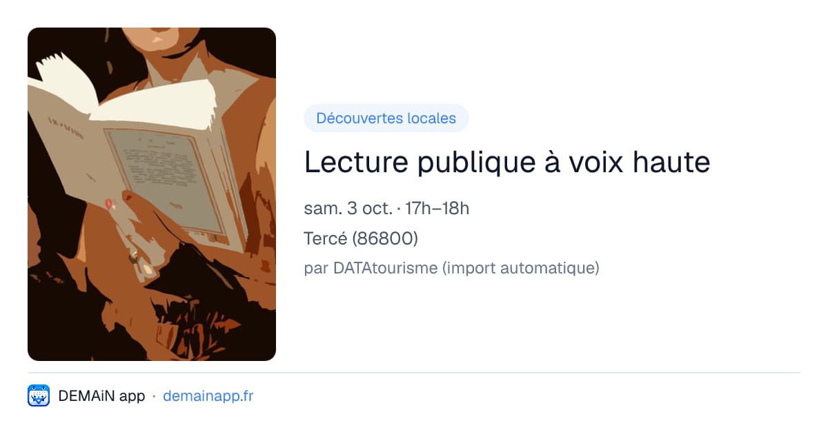 Lecture publique à voix haute — Tercé