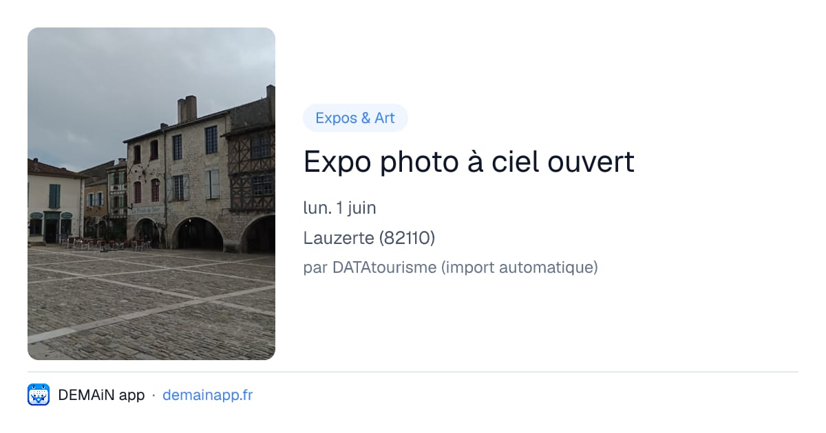 Expo photo à ciel ouvert — Lauzerte