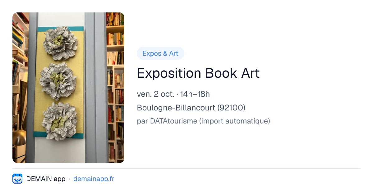 Exposition Book Art — Boulogne-Billancourt