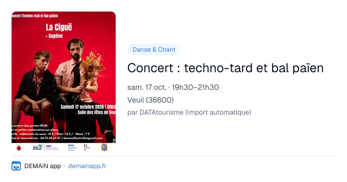 Concert : techno-tard et bal païen — Veuil