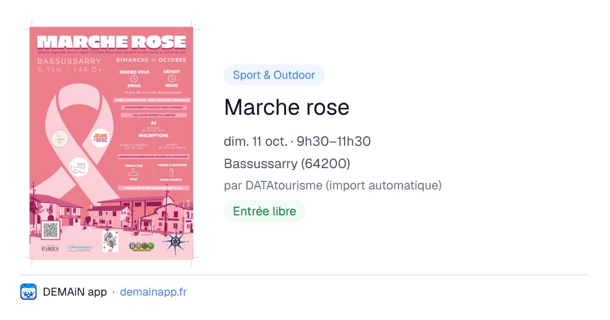Marche rose — Bassussarry