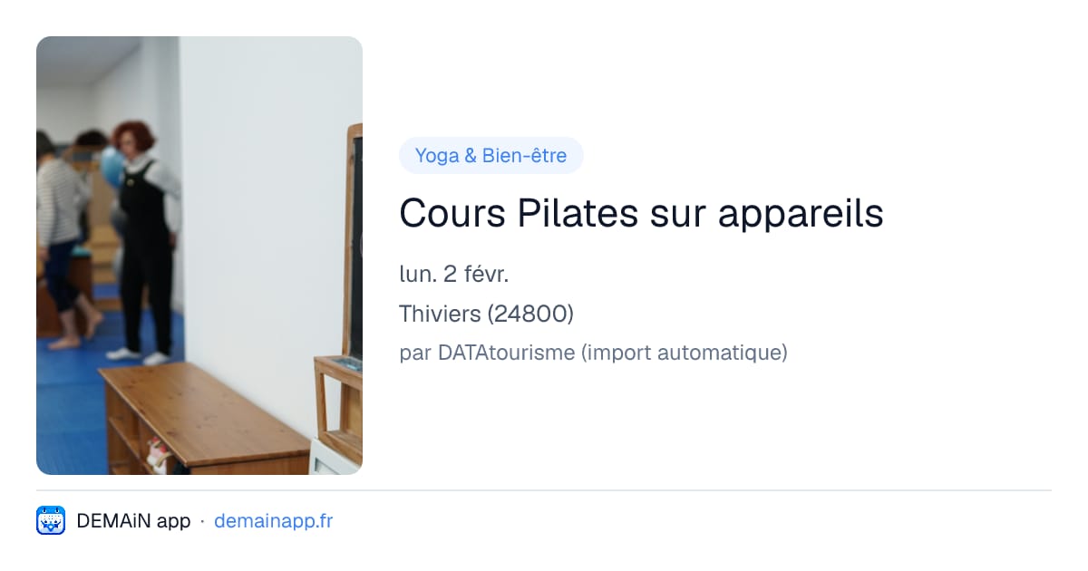 Cours Pilates sur appareils — Thiviers
