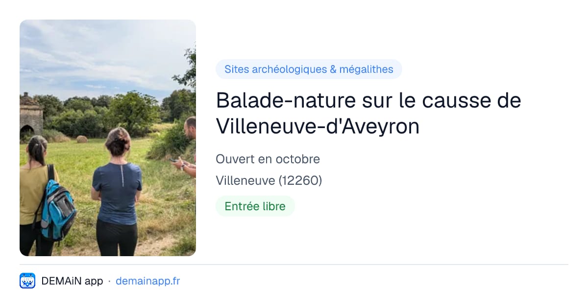 Balade-nature sur le causse de Villeneuve-d'Aveyron — Villeneuve