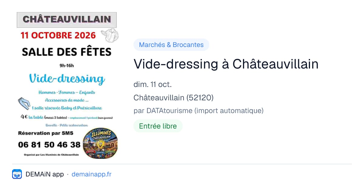 Vide-dressing à Châteauvillain — Châteauvillain