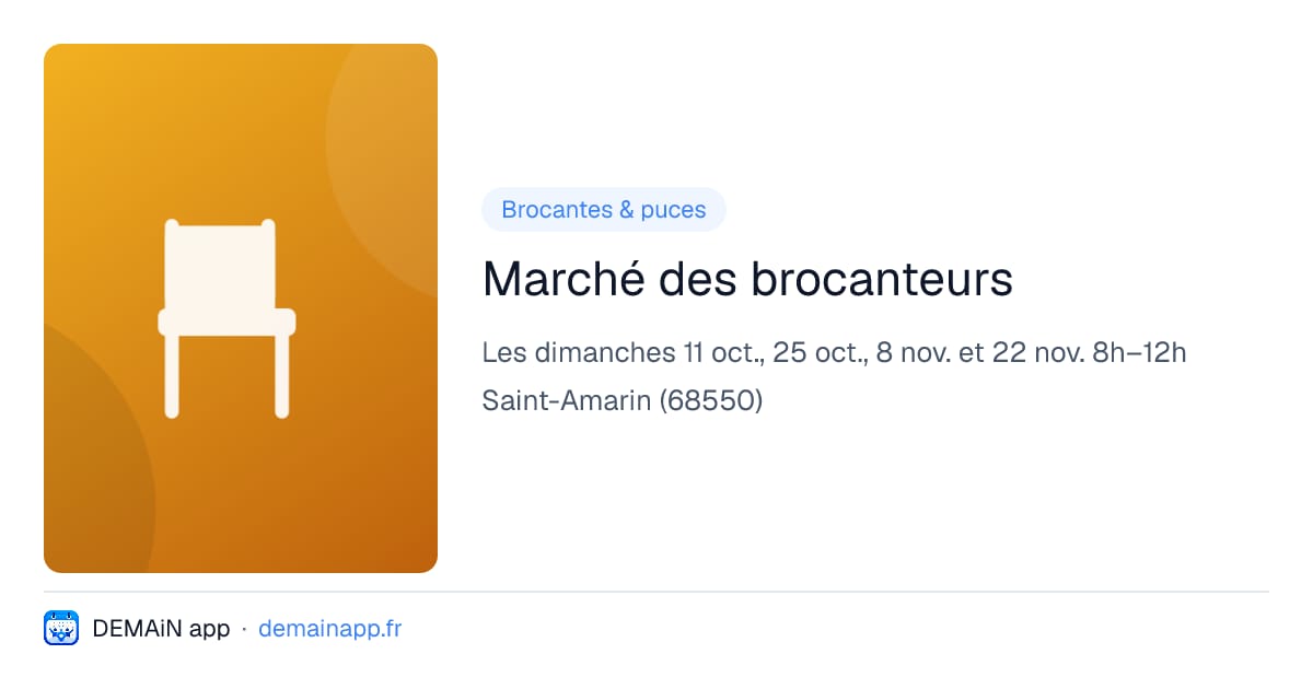 Marché des brocanteurs — Saint-Amarin
