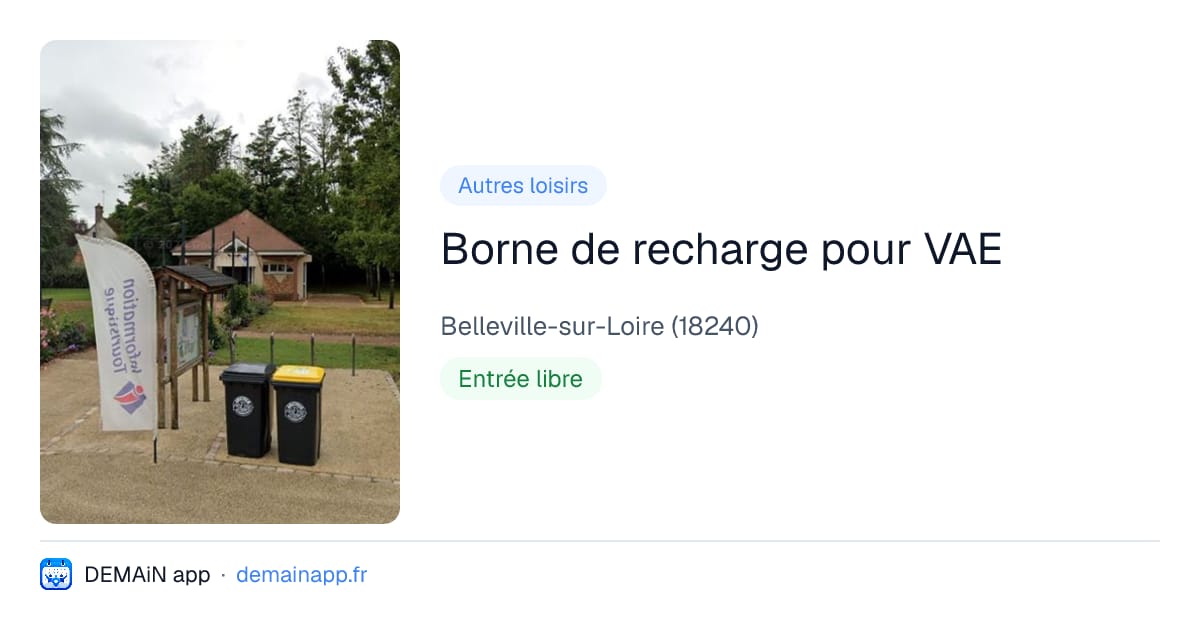 Borne de recharge pour VAE — Belleville-sur-Loire