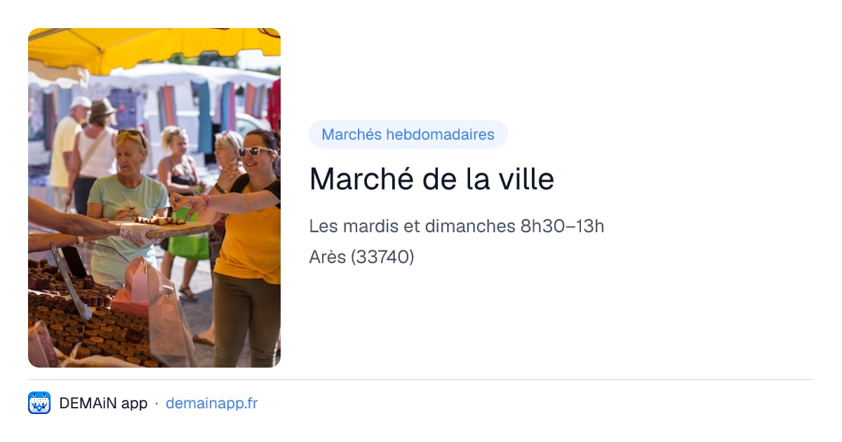 Marché de la ville — Arès